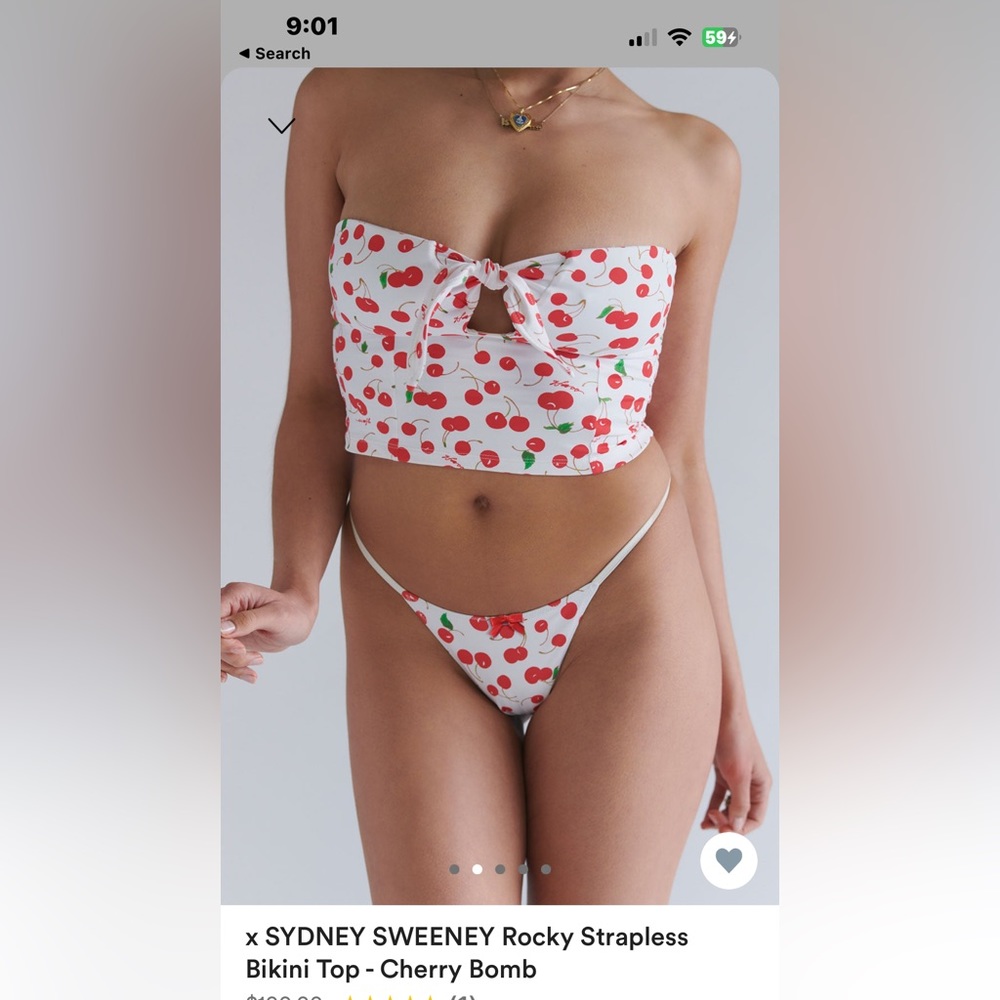 FRANKIES BIKINIS X SYDNEY SWEENEY CHERRY TOP